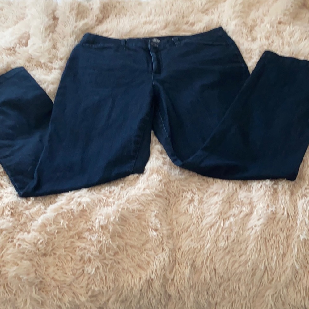 ST JOHN’S BAY DARK BLUE WORK JEANS-SIZE 12